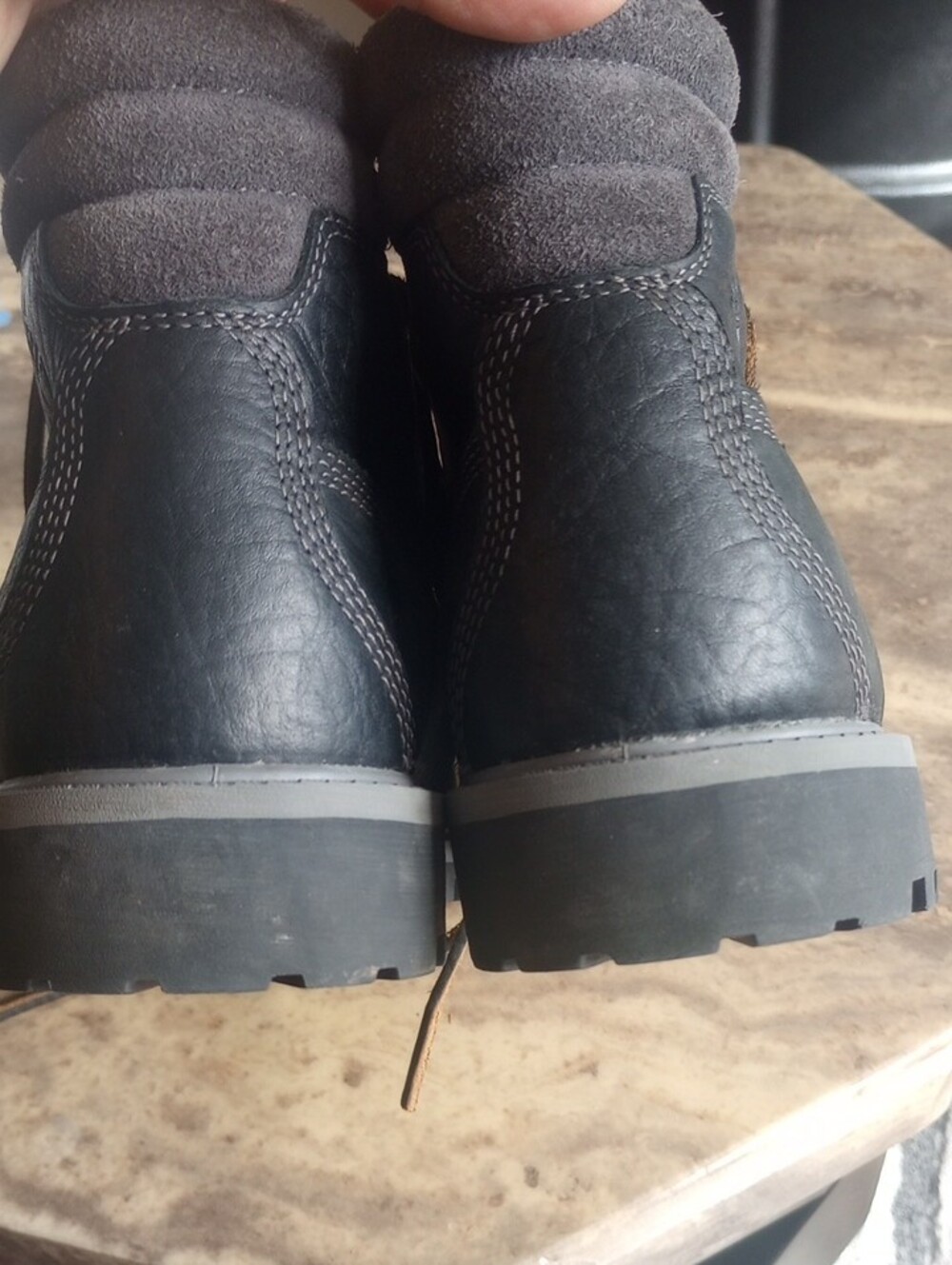Timberland Black and Brown Lace-Up Work Boots - Picture 3 of 6